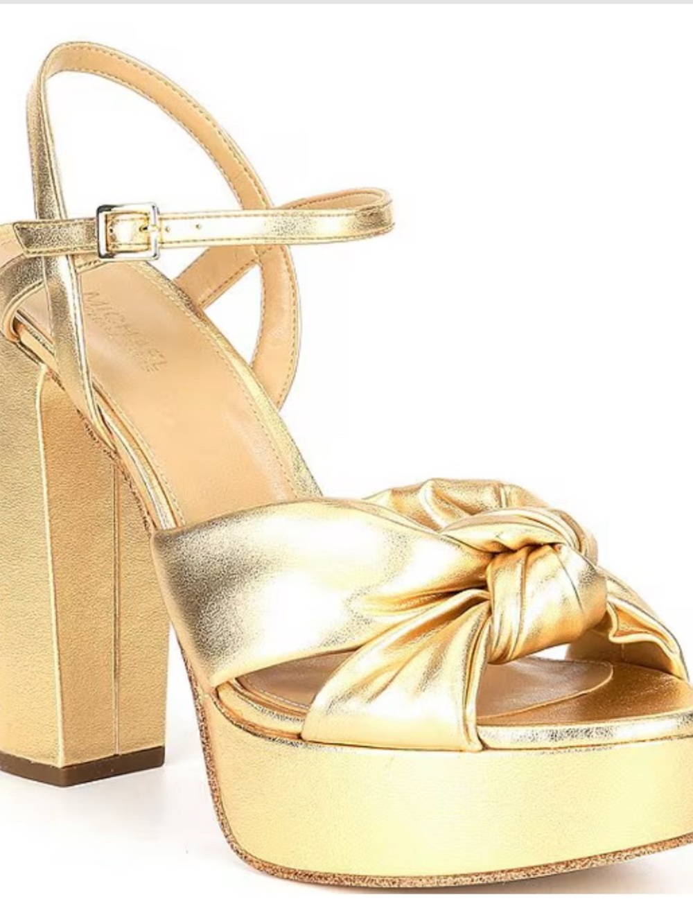 Michael Kors Josie Metallic knot sandal